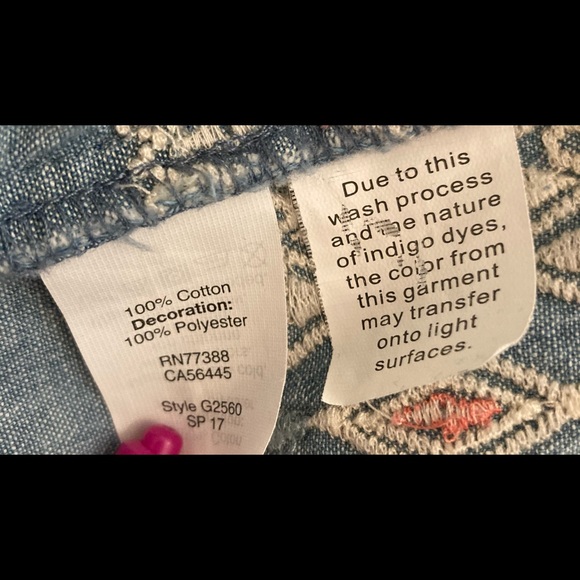 Madewell Embroidery Chambray Tunic Dress sz small - Picture 8 of 8